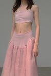 Marc Le Bihan Silk Skirt Six-layer Gauze 25930 Series French Hand-dyed MLB-25930-FENHONG Pink PINK
